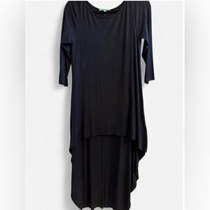 Wasabi + Mint Black Dress High Low Tunic Top Size Small